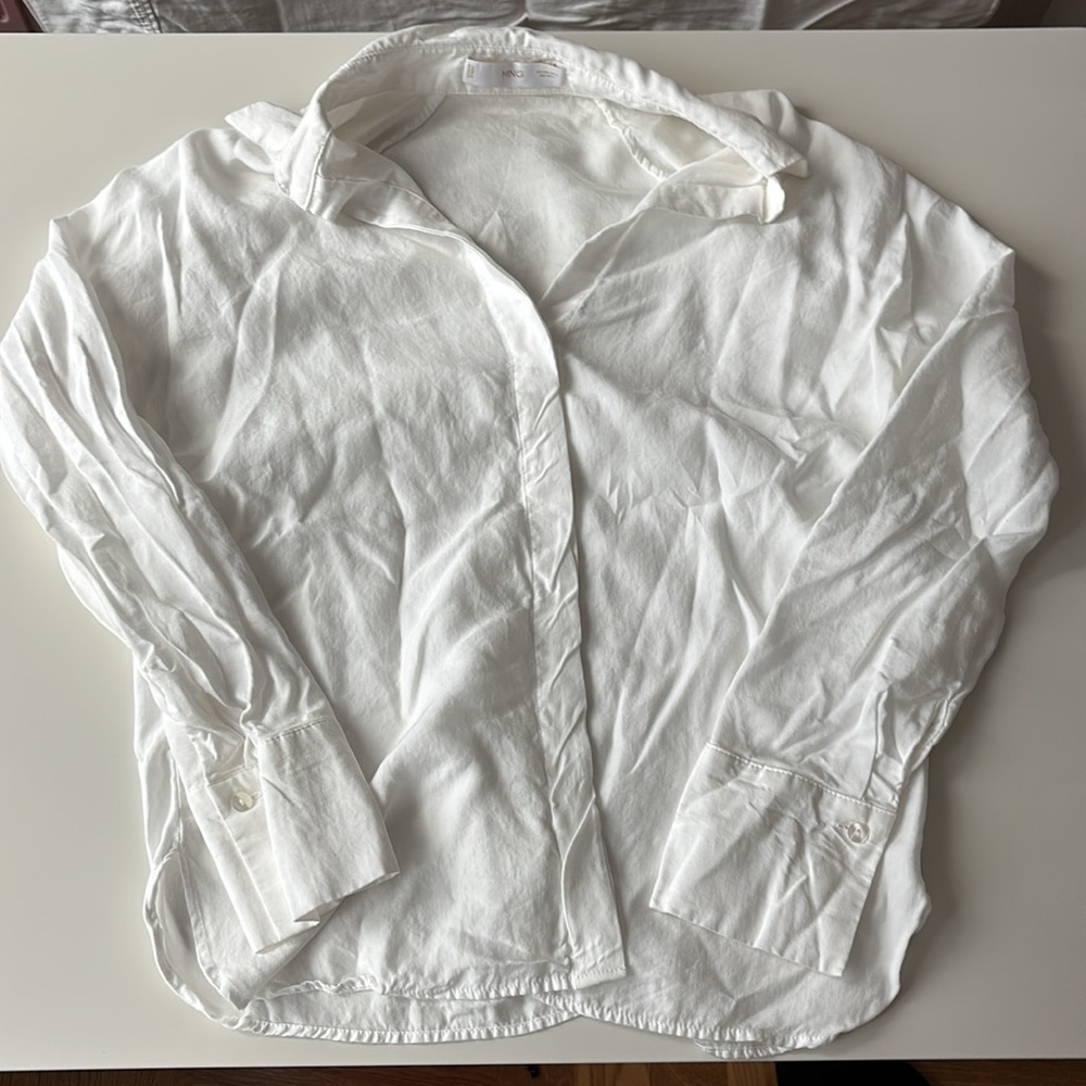 NWOT Mango Lyocell fluid shirt
